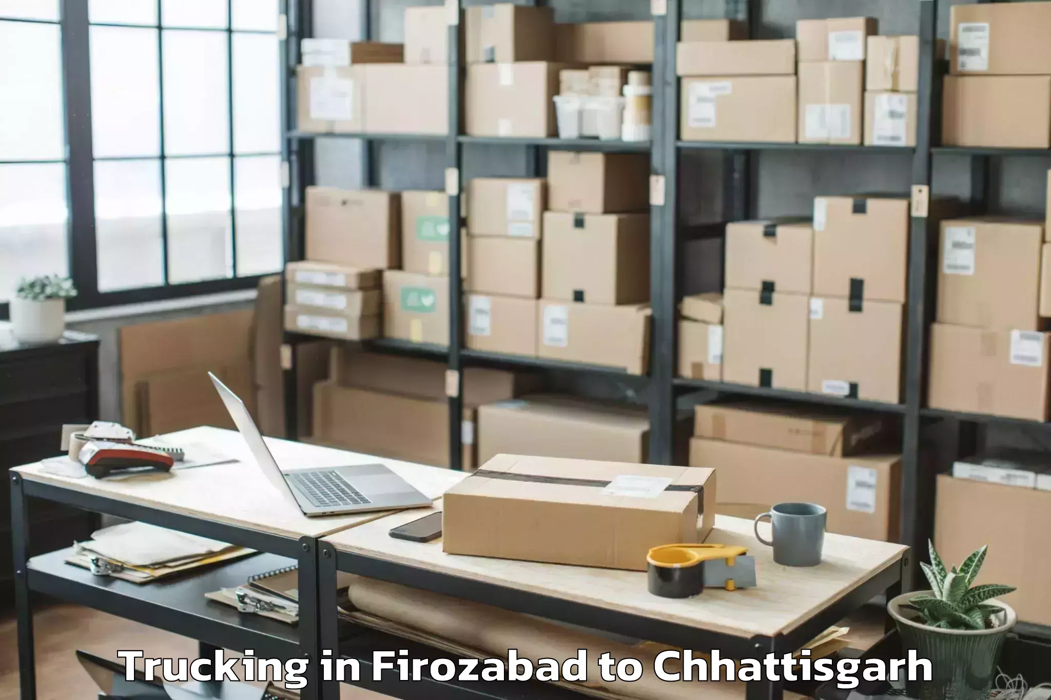 Easy Firozabad to Bijapur Chhattisgarh Trucking Booking